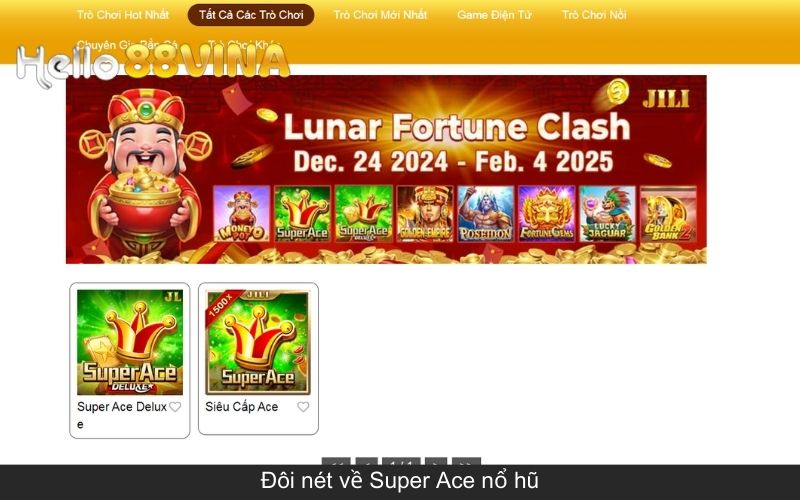 Super Ace nổ hũ - Cơ hội trúng lớn với các vòng quay may mắn 5 Đôi nét về Super Ace nổ hũ