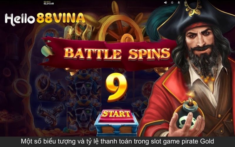 Slot Game Pirate Gold - Trải nghiệm săn kho báu đầy hấp dẫn 6 Một số biểu tượng và tỷ lệ thanh toán trong slot game pirate Gold
