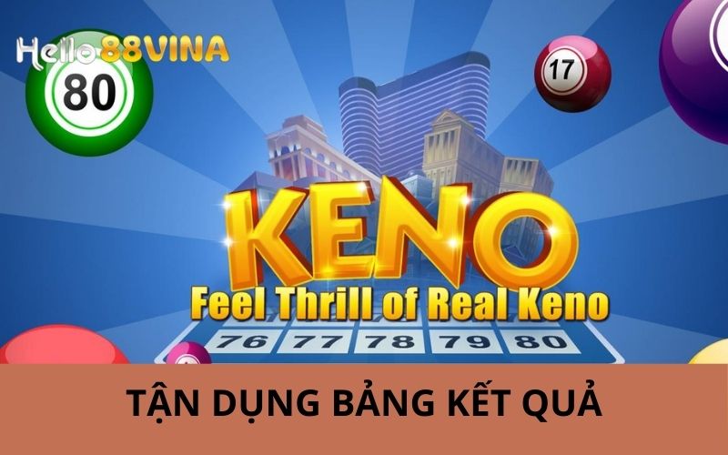 Xổ Số Keno - Cơ Hội Trúng Lớn Mỗi Ngày Cùng HELLO88 7 Tận dụng bảng kết quả để nâng cao tỷ lệ thắng